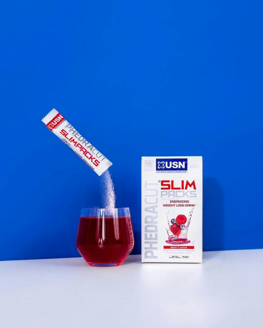 USN PHEDRACUT SLIM PACKS ENERGIZED WEIGHLOSS DRINK 20×5 Grams