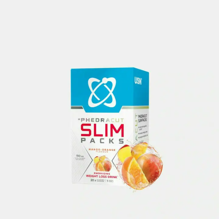 USN PHEDRACUT SLIM PACKS ENERGIZED WEIGHLOSS DRINK 20×5 Grams
