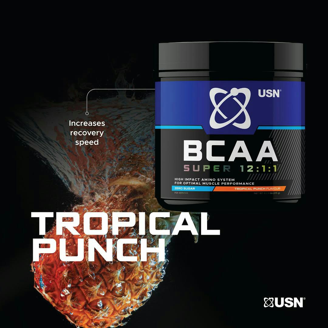 USN BCAA SUPER 12:1:1 High Impact Amino System For Optimal Muscle performance Zero Sugar NET WT 315 Grams
