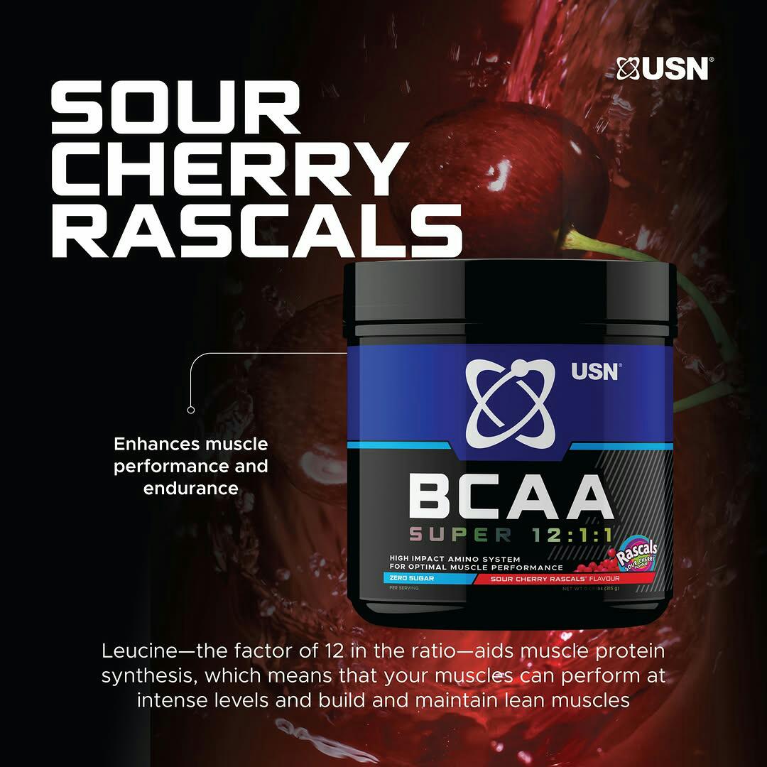 USN BCAA SUPER 12:1:1 High Impact Amino System For Optimal Muscle performance Zero Sugar NET WT 315 Grams