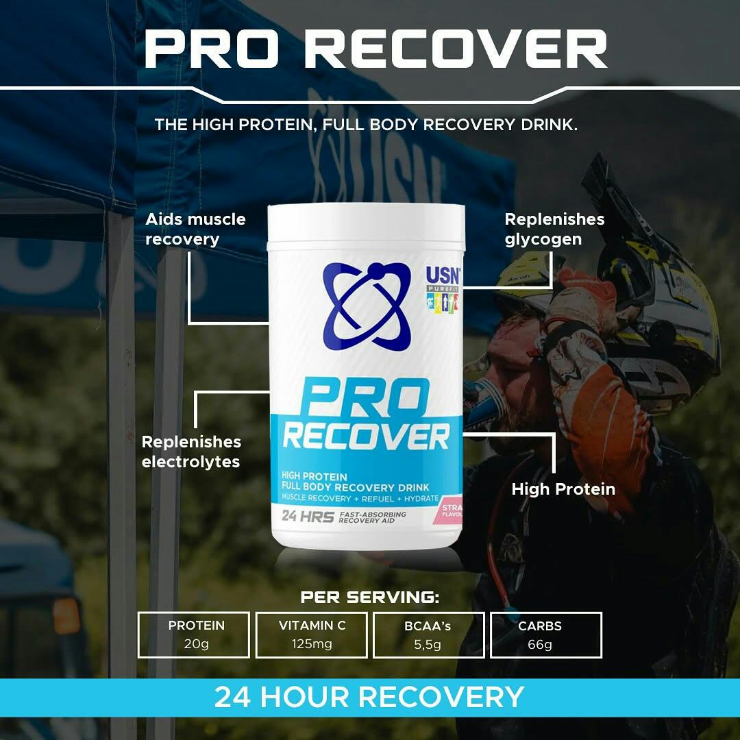 USN PRO RECOVER High Protein Full Body Recovery Drink Muscle Recovery+Refuel+Hydrate 24HRS Fast Absorbing Recovery Aid NET WT 1Kg