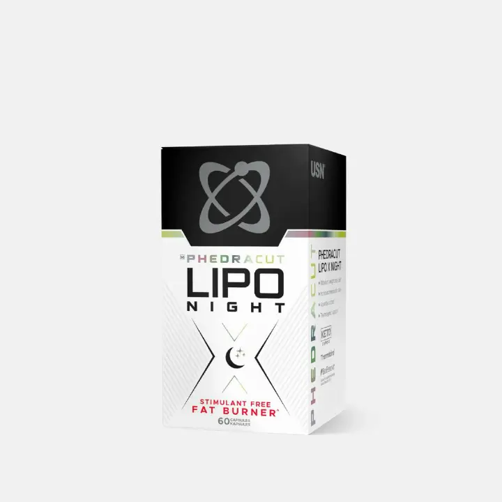 USN PHEDRACUT LIPO NIGHT STIMULANT FREE FAT BURNER 60 Capsules