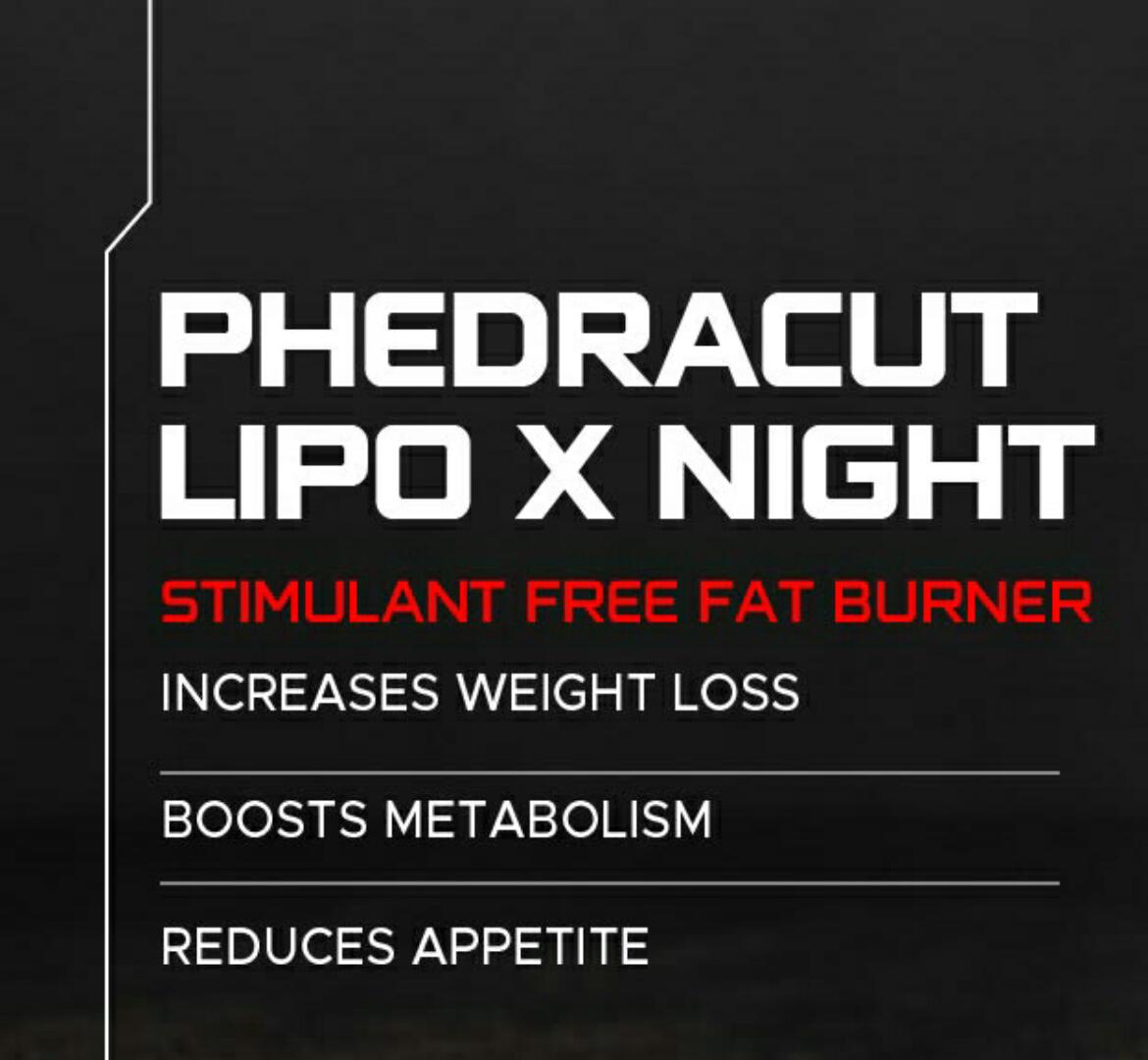 USN PHEDRACUT LIPO NIGHT STIMULANT FREE FAT BURNER 60 Capsules