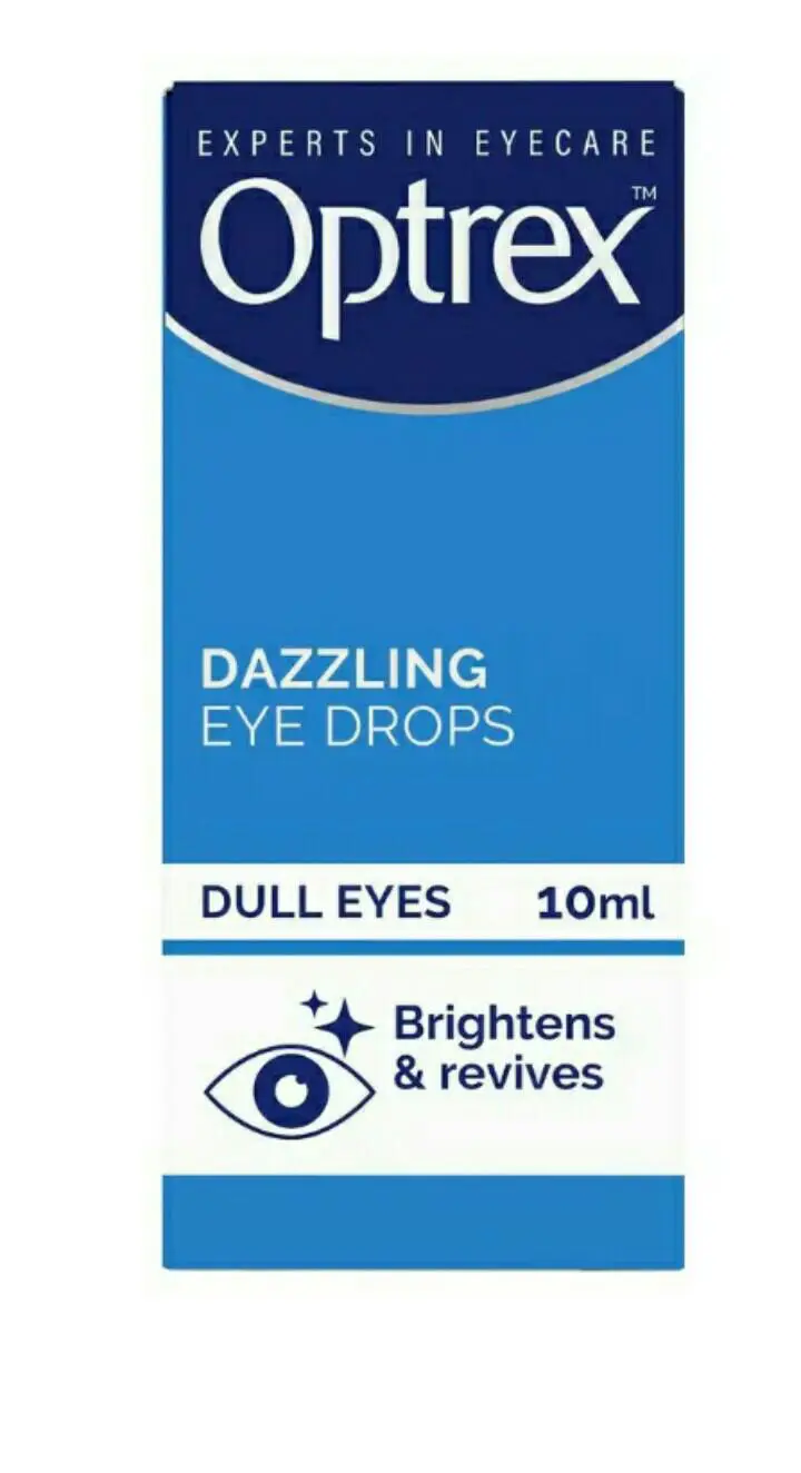 WHITE EYES OPTREX DAZZLING EYE DROPS DULL EYES Brightens and Revives 10ml