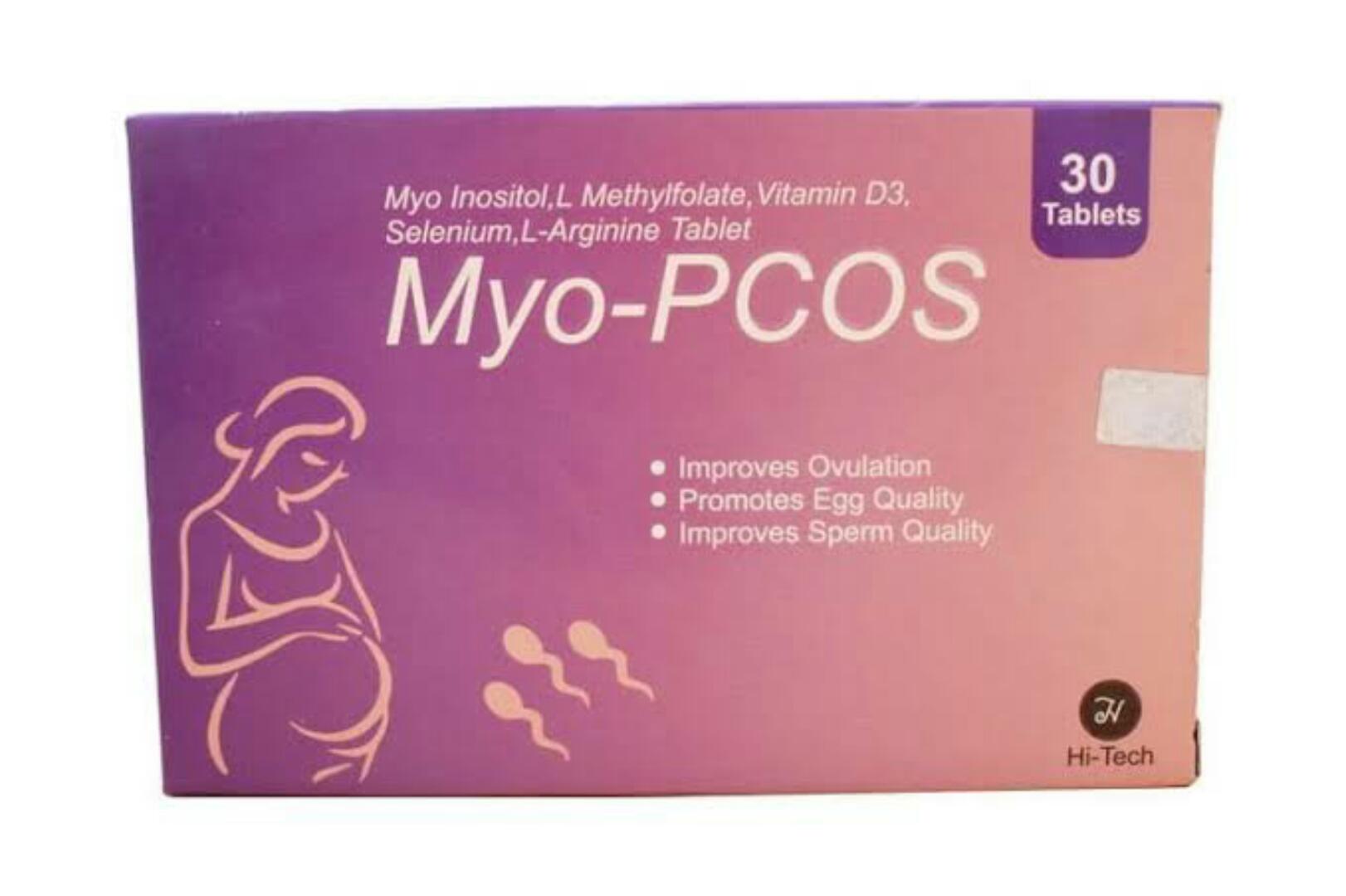 Myo-PCOS FERTILITY Myo Inositol,L Methylfolate,Vitamin D3,Selenium,L-Arginine Tablet Improves Ovulation-Promotes Egg Quality 30 Tablets