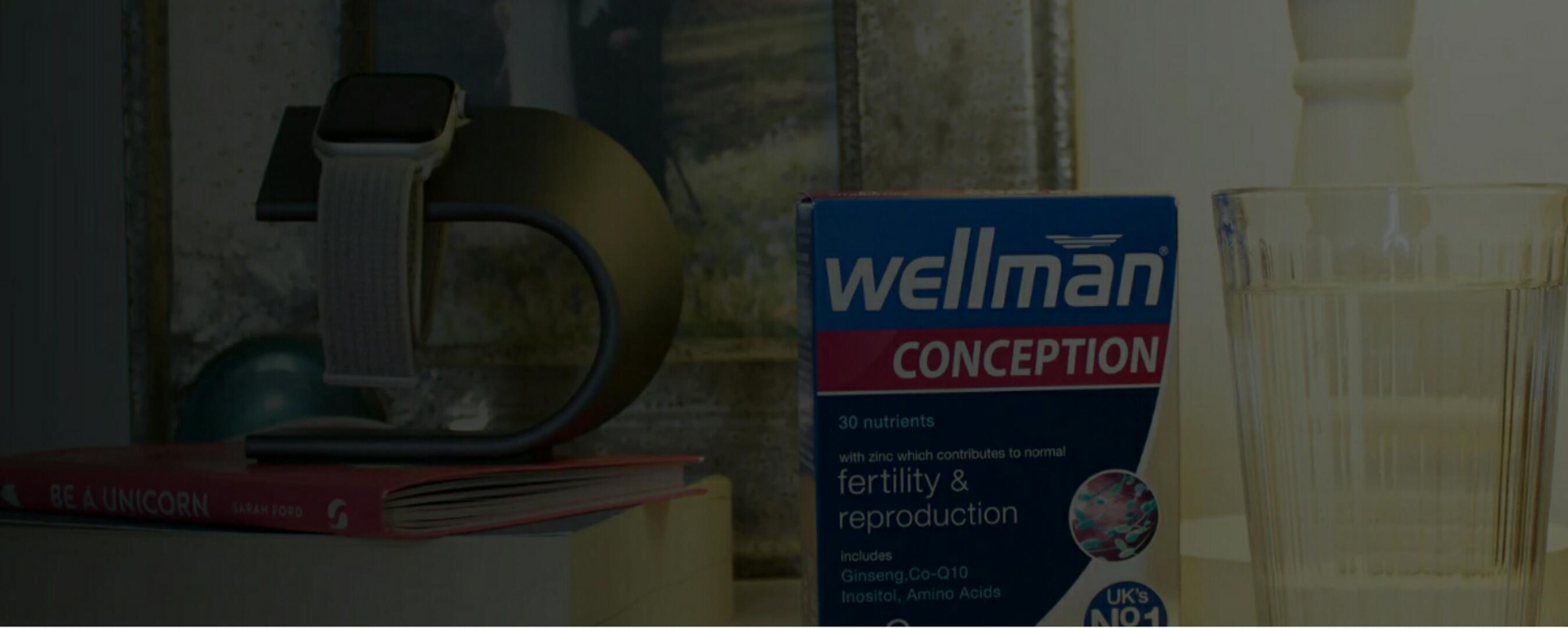 WELLMAN CONCEPTION 30 Nutrients with zinc which contribute to normal  Fertility &  Reproduction Includes Ginseng,Co - Q10 Inositol,Amino Acids VITABIOTICS UK'S NO.1 FOR MEN