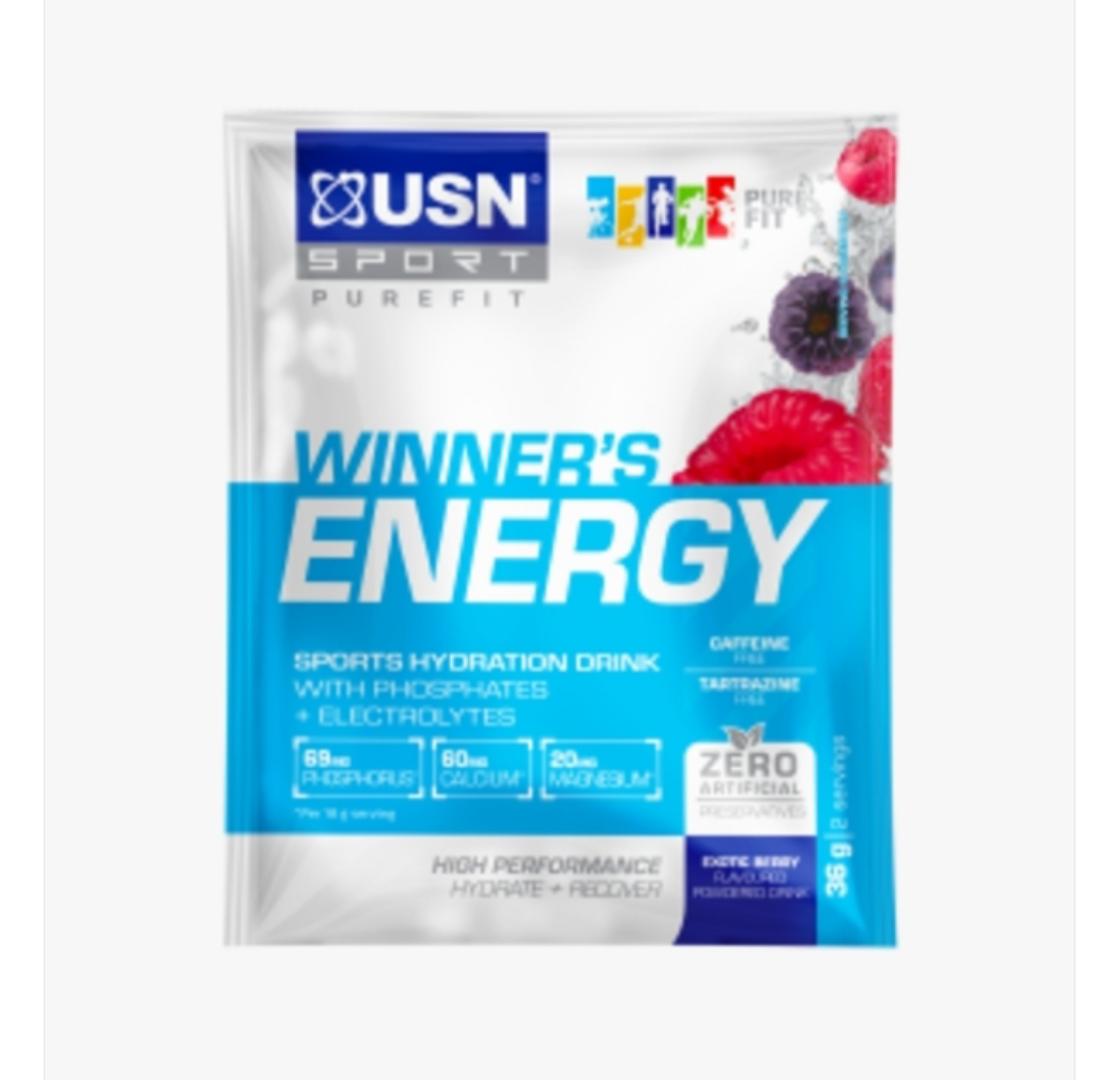 USN RASCALS WINNER'S ENERGY SPORTS HYDRATION DRINK WITH PHOSPHATES + ELECTROLYTES  HYDRATE + RECOVER CAFFEINE + TARTRAZINE FREE NET WT 1.3 oz (36 g×15)