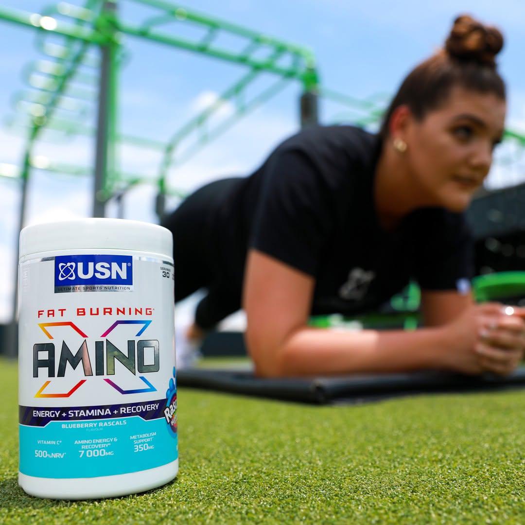 USN FAT BURNING AMINO ENERGY,STAMINA & RECOVERY ZERO SUGAR NET WT 300 GRAMS