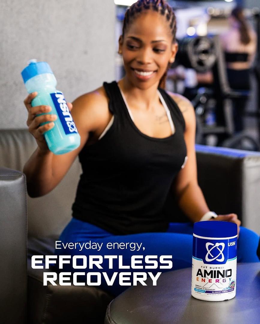 USN FAT BURNING AMINO ENERGY,STAMINA & RECOVERY ZERO SUGAR NET WT 300 GRAMS