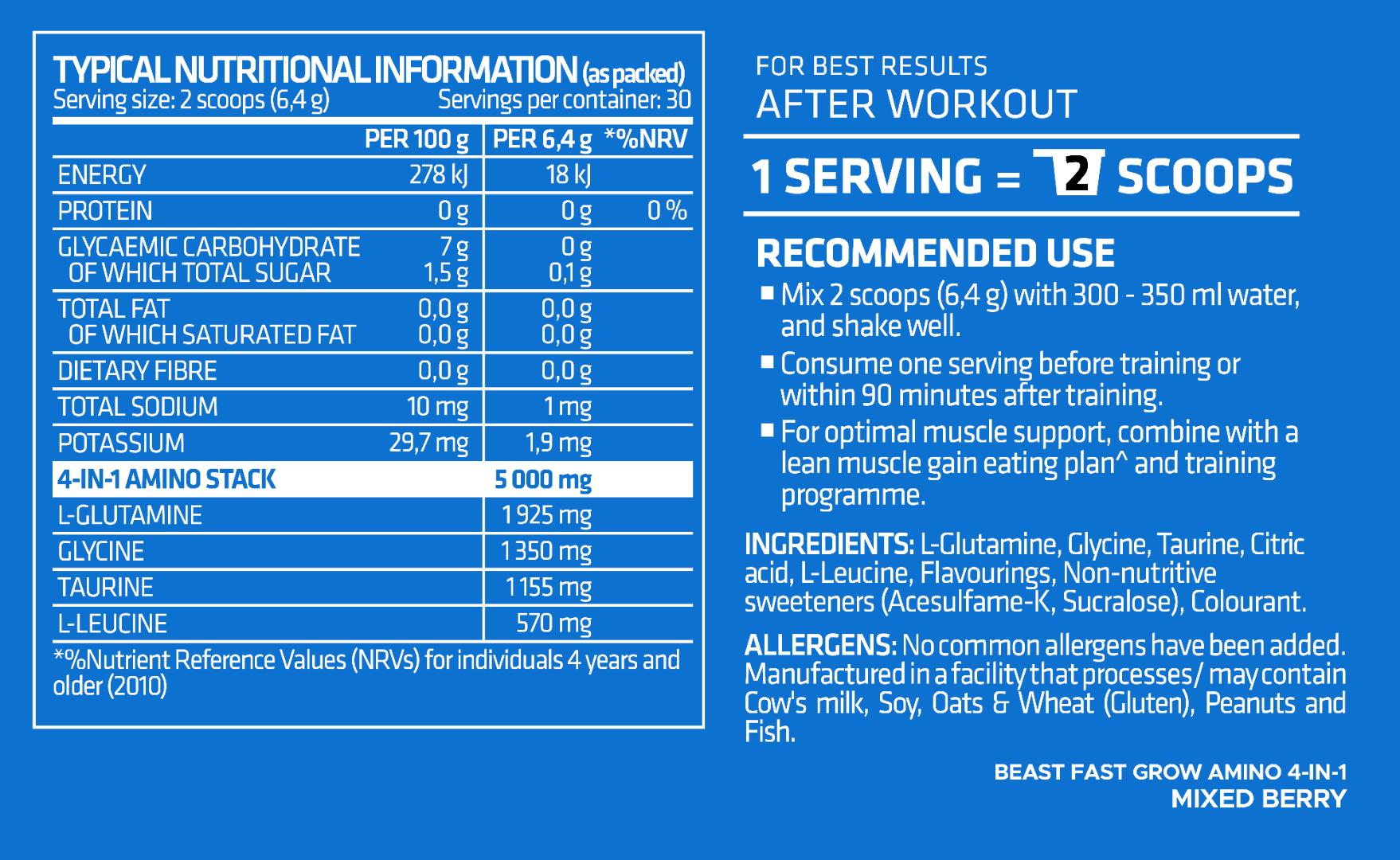USN AMINO BEAST 4-IN-1 AMINOS