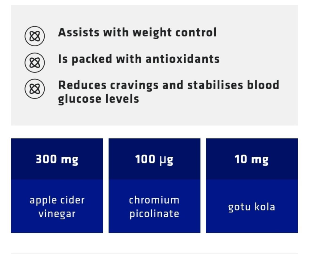 USN RAW APPLE CIDER WITH THE 'MOTHER' CHROMIUM & GOTU KOLA WEIGHT CONTROL 60 CAPSULES