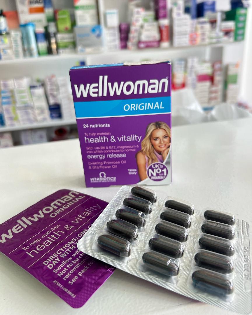 VITABIOTICS WEllWoman ORIGINAL 24 nutrients To help maintain health & vitality with vits B6& B12,magnesium & iron which contribute to normal  energy release  Evening primrose Oil & Starflower