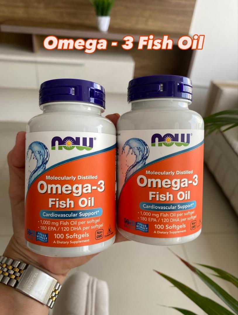 now Moleculary Distilled Omega-3 Fish oil Cardiovascular support Non-GMO180 EPA/120D HA 100 Softgels A Dietary Supplement
