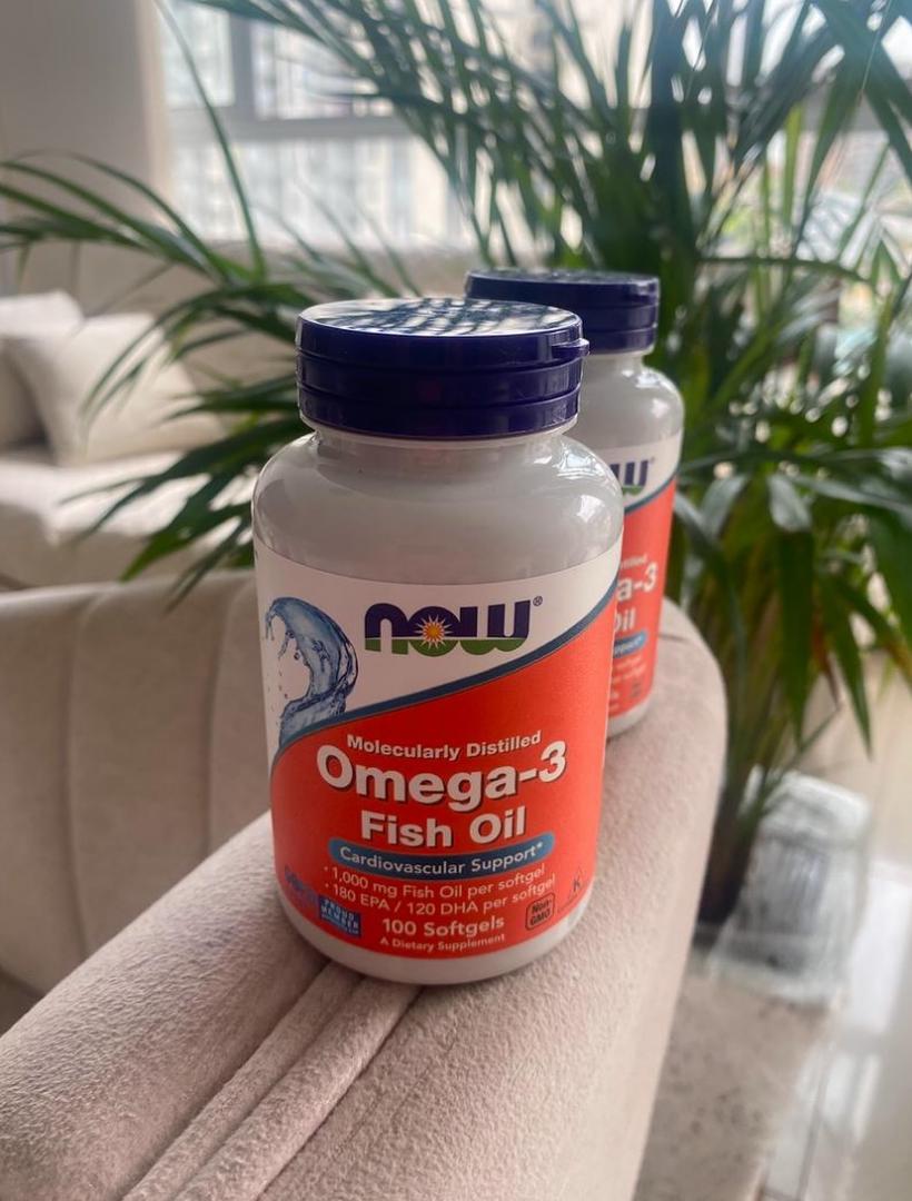 now Moleculary Distilled Omega-3 Fish oil Cardiovascular support Non-GMO180 EPA/120D HA 100 Softgels A Dietary Supplement
