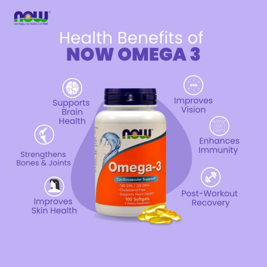now Moleculary Distilled Omega-3 Fish oil Cardiovascular support Non-GMO180 EPA/120D HA 100 Softgels A Dietary Supplement