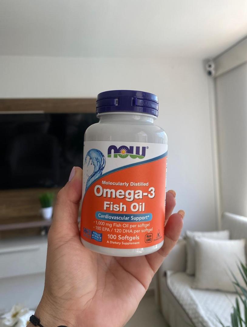 now Moleculary Distilled Omega-3 Fish oil Cardiovascular support Non-GMO180 EPA/120D HA 100 Softgels A Dietary Supplement