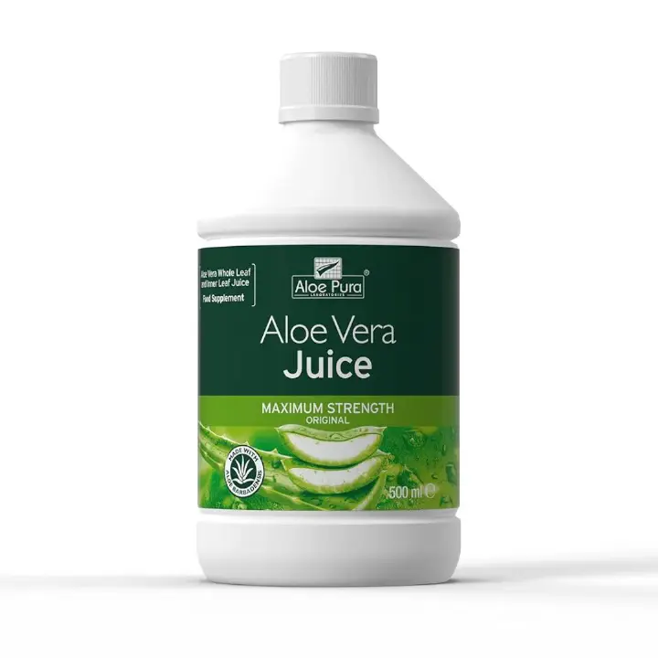 Aloe Pura Bio-active aloe vera juice MAXIMUM STRENGTH BALANCED FORMULATION  500ML Food Supplement