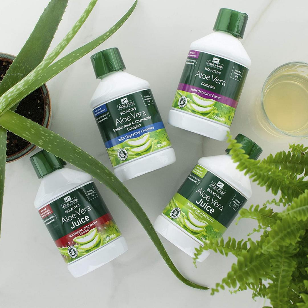 Aloe Pura Bio-active aloe vera juice MAXIMUM STRENGTH BALANCED FORMULATION  500ML Food Supplement