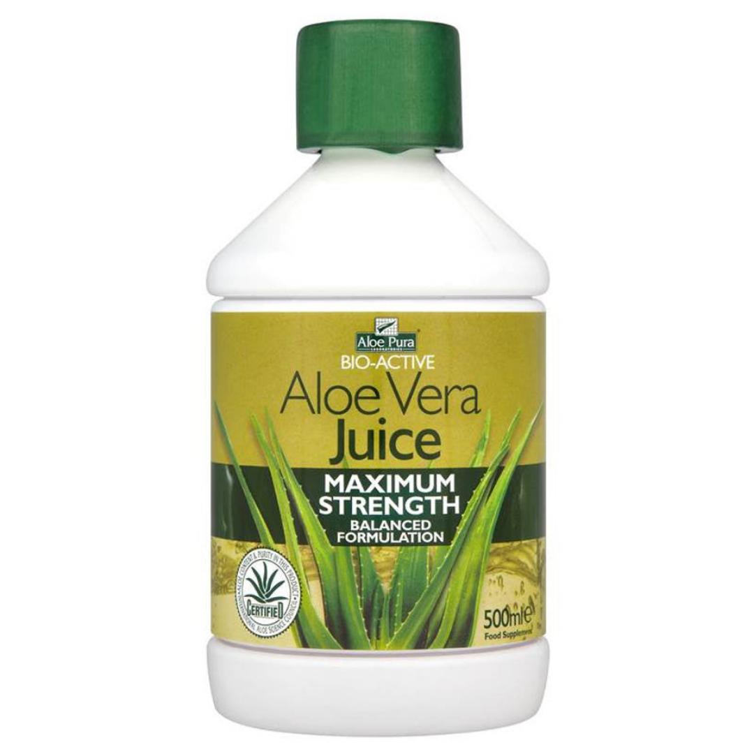 Aloe Pura Bio-active aloe vera juice MAXIMUM STRENGTH BALANCED FORMULATION  500ML Food Supplement