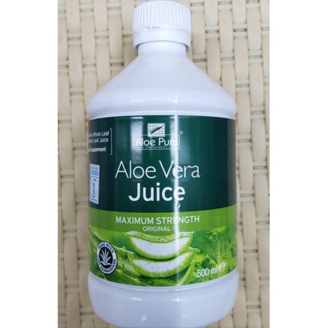 Aloe Pura Bio-active aloe vera juice MAXIMUM STRENGTH BALANCED FORMULATION  500ML Food Supplement