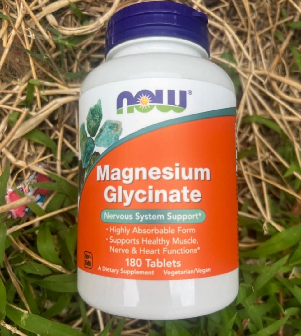 now Magnesium Glycinate Nervous System Support Highly absorbable form,Supports Healthy Muscles,Nerve and Heart Functions Non-GMO 180 Tablets A Dietary Supplement Vegetarian/Vegan
