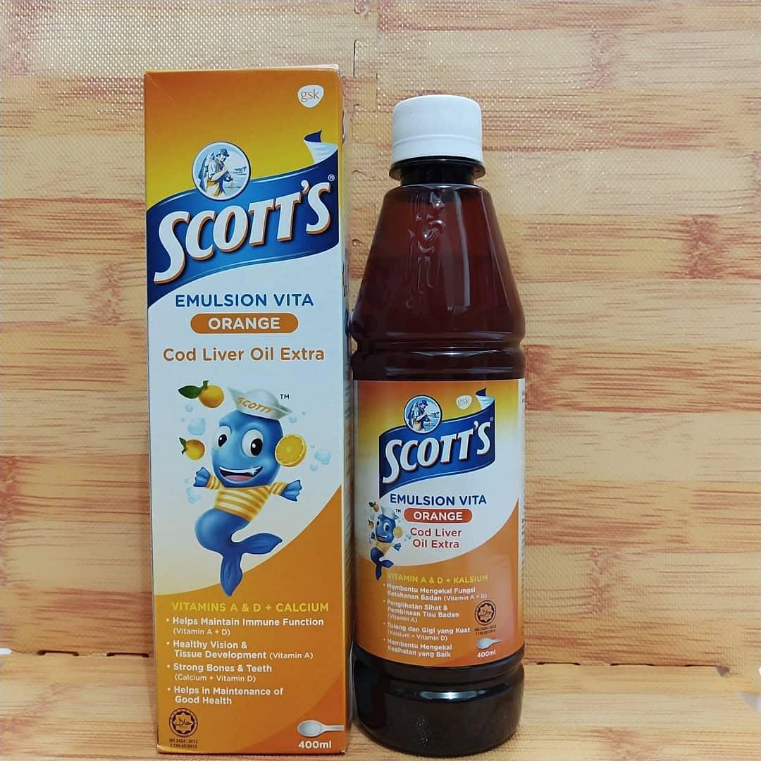 SCOTT'S EMULSION VITA ORANGE FOOD SUPPLEMENT COD LIVER OIL 200ML
