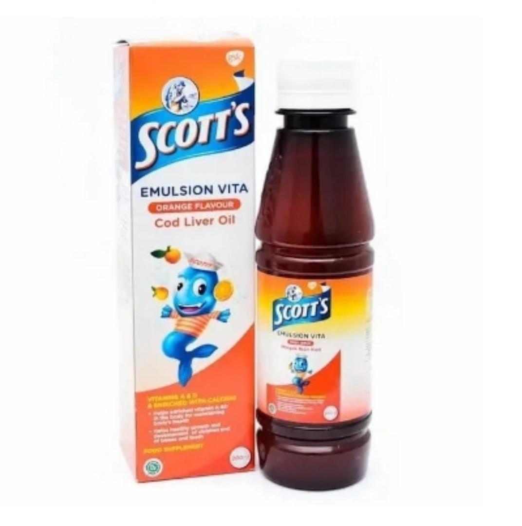 SCOTT'S EMULSION VITA ORANGE FOOD SUPPLEMENT COD LIVER OIL 200ML