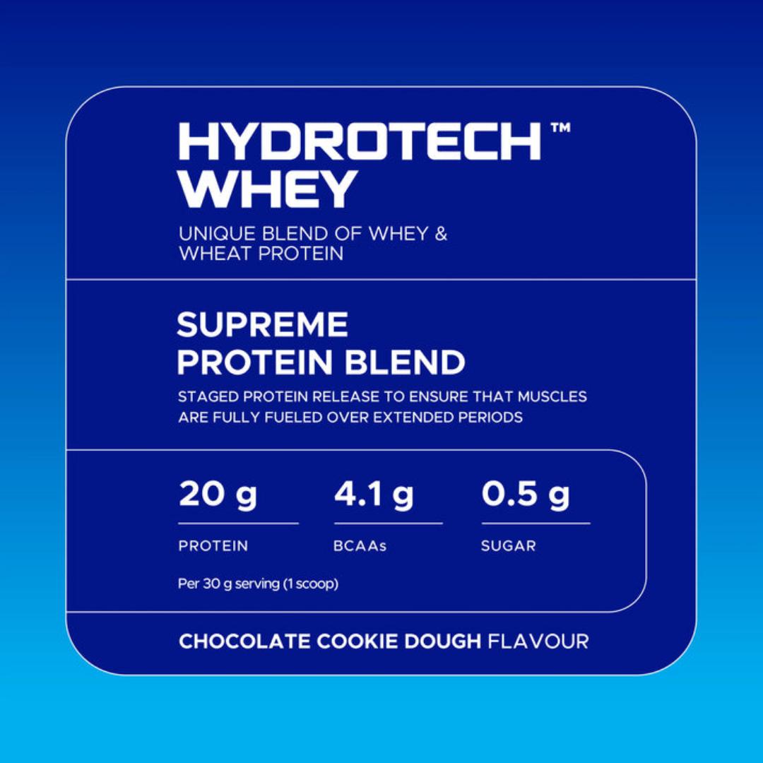 USN HYDROTECH WHEY SUPREME STAGED RELEASE PROTEIN MATRIX VANILLA COOKIE DOUGH NET WEIGHT.900 GRAMS