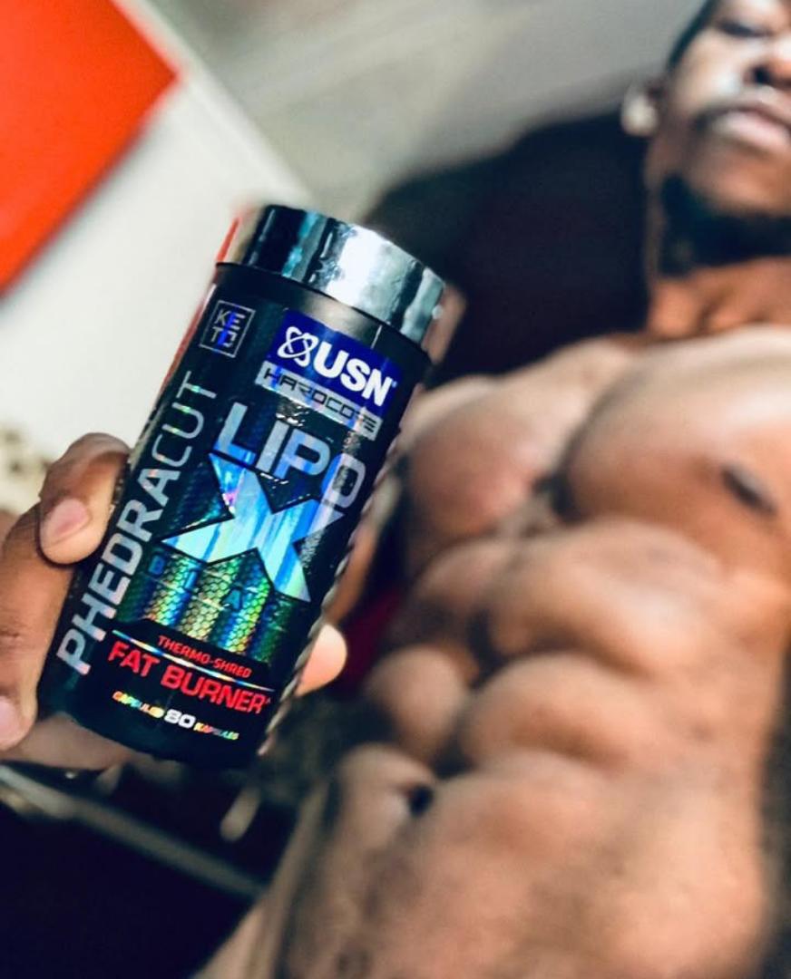 USN PHEDRACUT CUT LIPO X BLACK THERMO-SHRED FAT BURNER 80 CAPSULES 1 MONTH SUPPY