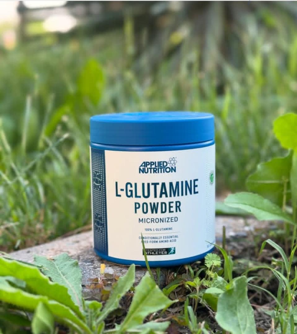 APPLIED NUTRITION L-GLUTAMINE POWDER MICRONIZED NEXT GENERATION TESTED FOR ATHELETES 50 SERVINGS NET.WEIGHT 250 GRAMS