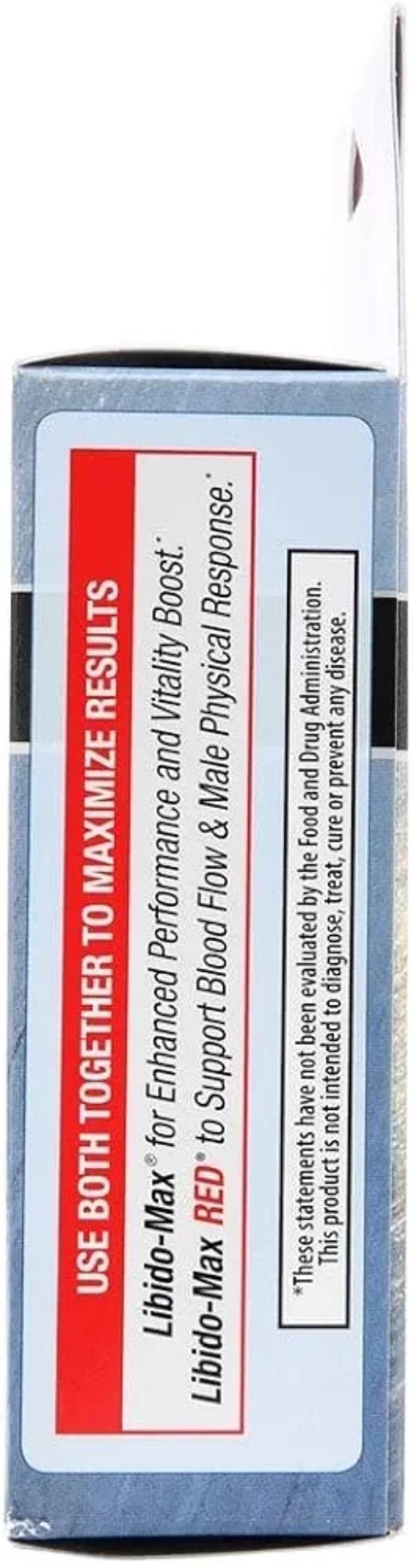 LIBIDO-MAX RED MALE PHYSICAL RESPONSE NITRIC OXIDE PERFORMANCE BOOSTER  FOR A MORE IMMEDIATE RESPONSE TAKE 1 HOUR PRIOR TO PHYSICAL ACTIVITY DIETARY SUPPLEMENT 30 PRO-MALE TABLETS view 4