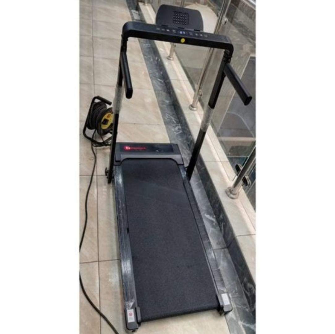 RUNNING/WALKING FOLDABLE WIRELESS REMOTE CONTOLLED SLIM PAD TREADMILL WITH INCLINE AND HANDLE BAR LED DISPLAY SPEED RANGE 0.8-6KM/H CAPACITY(160 KG)