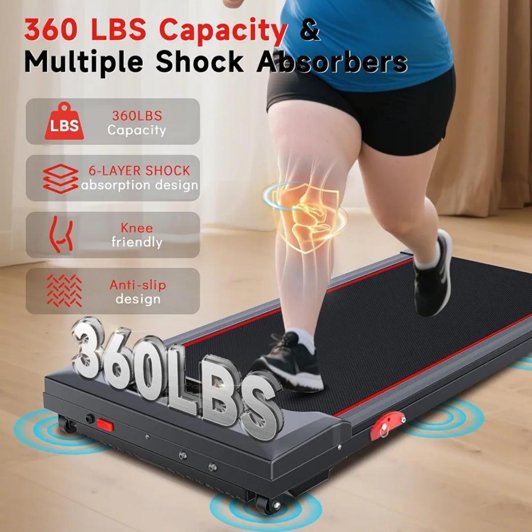 RUNNING/WALKING FOLDABLE WIRELESS REMOTE CONTOLLED SLIM PAD TREADMILL WITH INCLINE AND HANDLE BAR LED DISPLAY SPEED RANGE 0.8-6KM/H CAPACITY(160 KG)