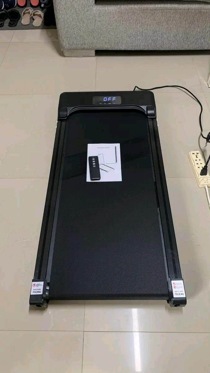 RUNNING/WALKING FOLDABLE WIRELESS REMOTE CONTOLLED SLIM PAD TREADMILL WITH INCLINE AND HANDLE BAR LED DISPLAY SPEED RANGE 0.8-6KM/H CAPACITY(160 KG)