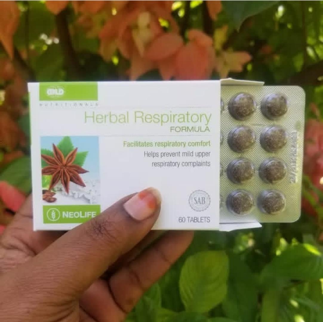 NEOLIFE GNLD NUTRITIONALS HERBAL RESPIRATORY FORMULA  FACILITATES RESPIRATORY COMFORT HELPS PREVENT MILD UPPER RESPIRATORY COMPLAINTS 60 TABLETS
