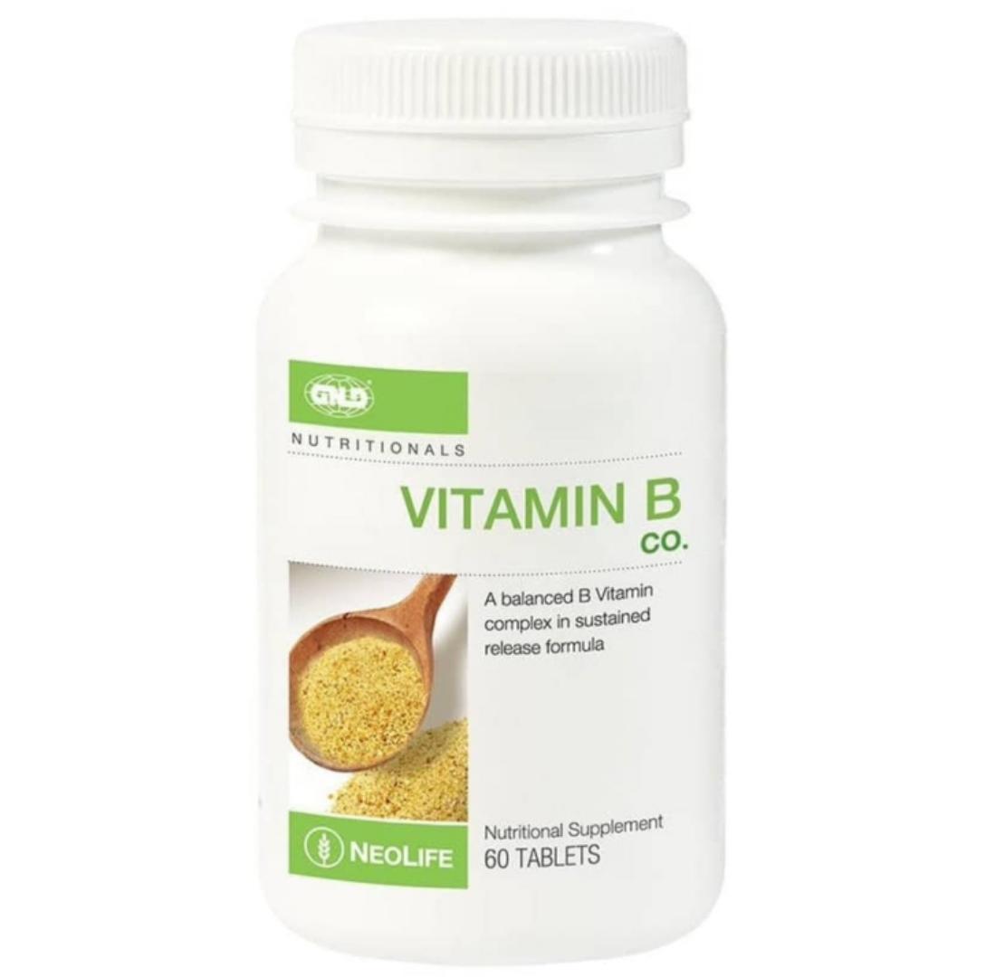 NEOLIFE GNLD NUTRITIONALS VITAMIN B Co. A BALANCED B VITAMIN COMPLEX IN SUSTAINED RELEASE FORMULA NUTRITIONAL SUPPLEMENT NEOLIFE GNLD NUTRITIONALS VITAMIN B Co