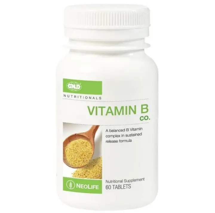 NEOLIFE GNLD NUTRITIONALS VITAMIN B Co. A BALANCED B VITAMIN COMPLEX IN SUSTAINED RELEASE FORMULA NUTRITIONAL SUPPLEMENT NEOLIFE GNLD NUTRITIONALS VITAMIN B Co