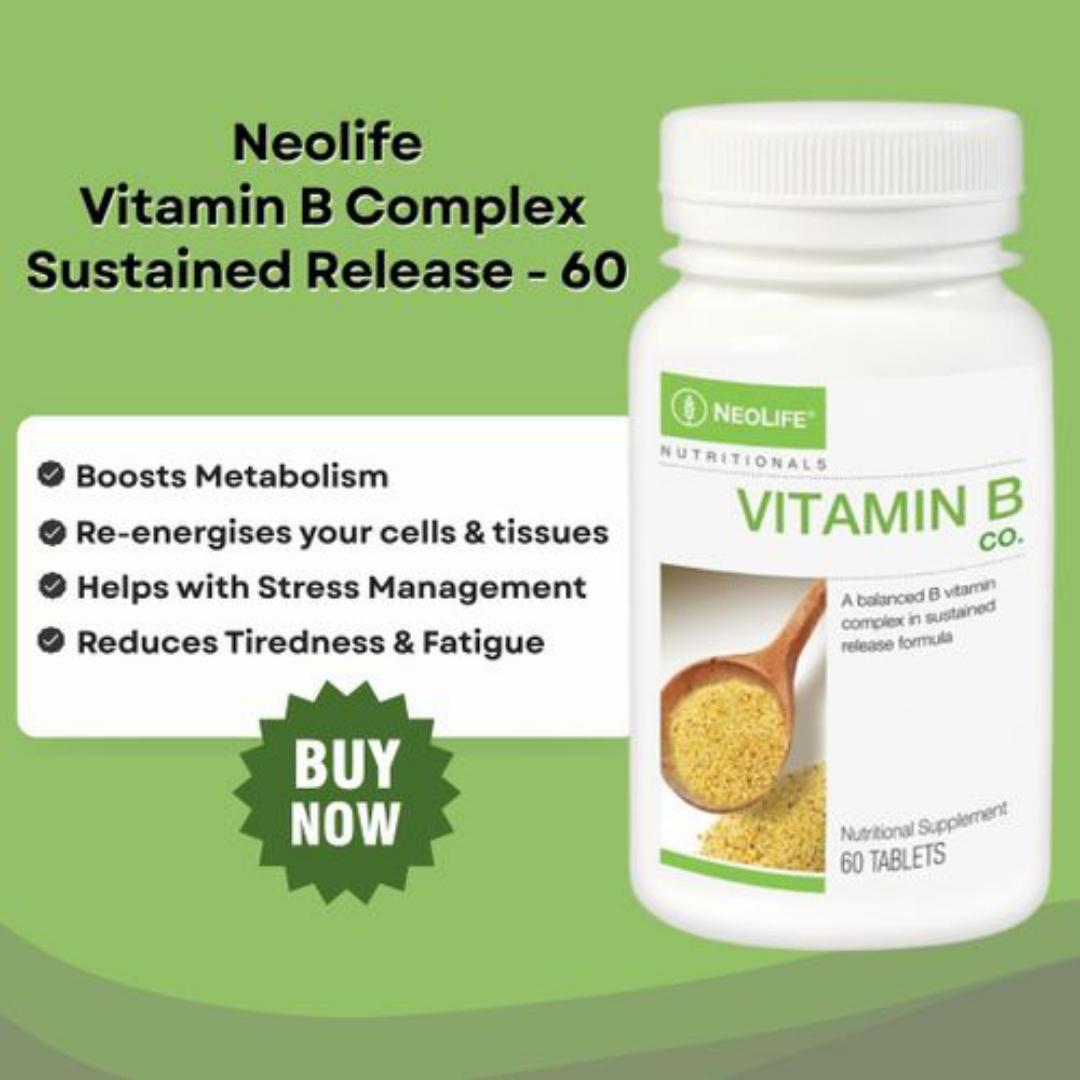 NEOLIFE GNLD NUTRITIONALS VITAMIN B Co. A BALANCED B VITAMIN COMPLEX IN SUSTAINED RELEASE FORMULA NUTRITIONAL SUPPLEMENT NEOLIFE GNLD NUTRITIONALS VITAMIN B Co