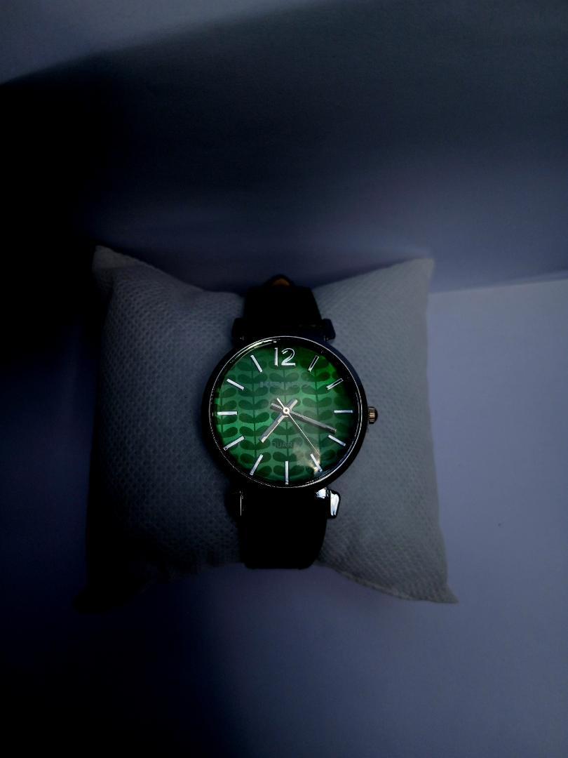 Classic Green Quartz Watch – Stylish, Durable & Elegant. Luxury  Women's Watch  Glitter Dial