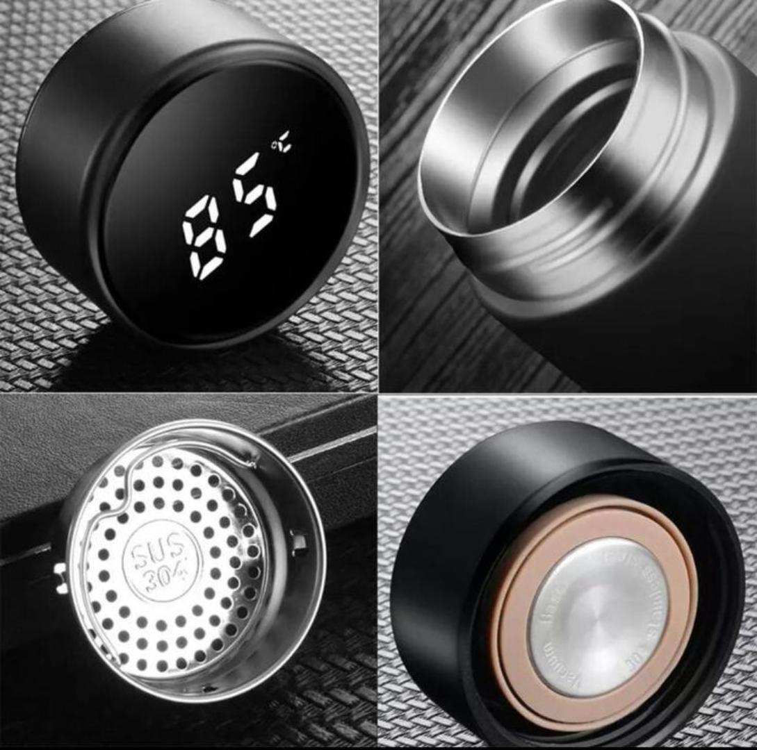 ThermoTouch™ Smart Temperature Display Stainless Steel Vacuum Flask – 500ml Hot & Cold Thermal Bottle with LED Touch Screen, Leak-Proof Lid & Tea Infuser – Ideal for Travel, Office, Gym, Outdoor,