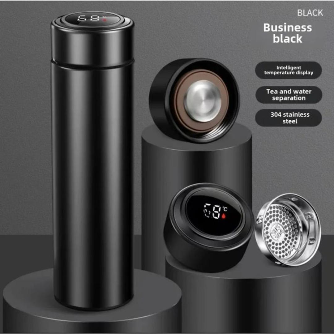 ThermoTouch™ Smart Temperature Display Stainless Steel Vacuum Flask – 500ml Hot & Cold Thermal Bottle with LED Touch Screen, Leak-Proof Lid & Tea Infuser – Ideal for Travel, Office, Gym, Outdoor,