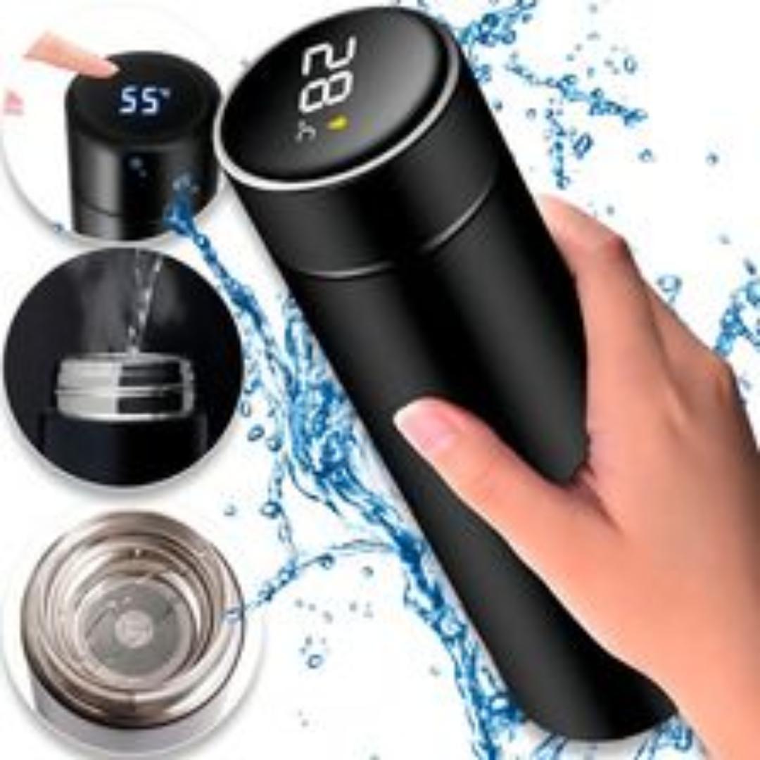 ThermoTouch™ Smart Temperature Display Stainless Steel Vacuum Flask – 500ml Hot & Cold Thermal Bottle with LED Touch Screen, Leak-Proof Lid & Tea Infuser – Ideal for Travel, Office, Gym, Outdoor,