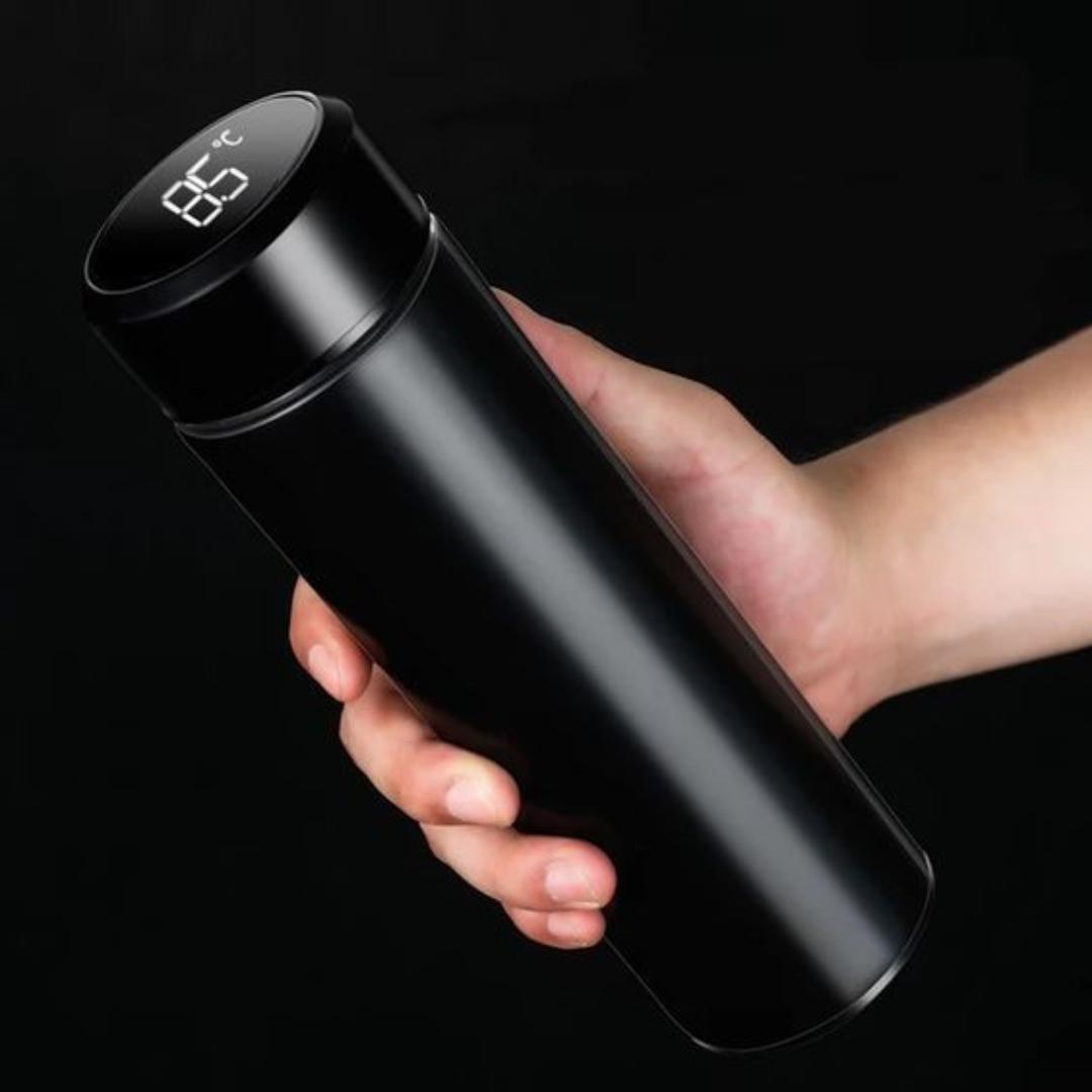 ThermoTouch™ Smart Temperature Display Stainless Steel Vacuum Flask – 500ml Hot & Cold Thermal Bottle with LED Touch Screen, Leak-Proof Lid & Tea Infuser – Ideal for Travel, Office, Gym, Outdoor,