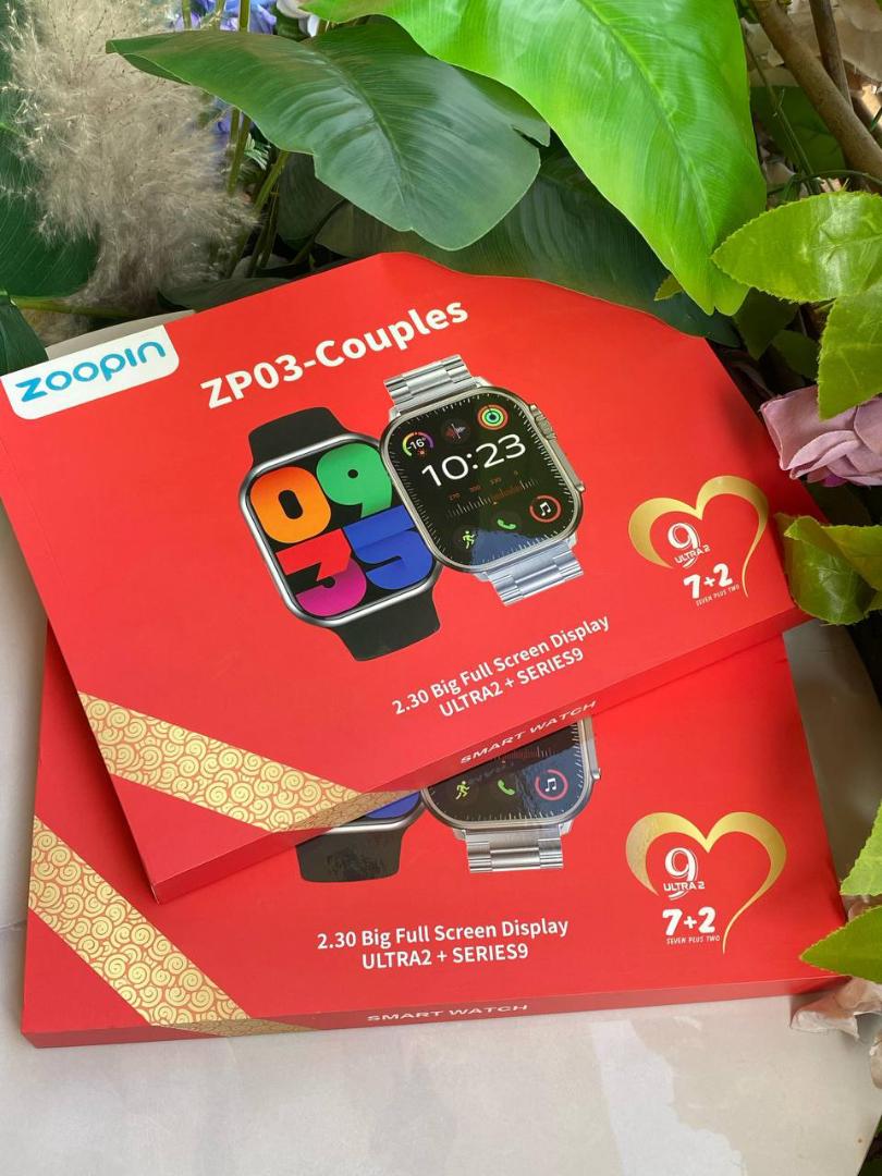 ZP03 Couple Smartwatch Series | Bluetooth Call, Heart Rate & Sleep Monitor, Sports Tracking (Walking, Cycling, Running, Jogging), Weather Updates – Stylish Matching Smartwatches for Him & Her