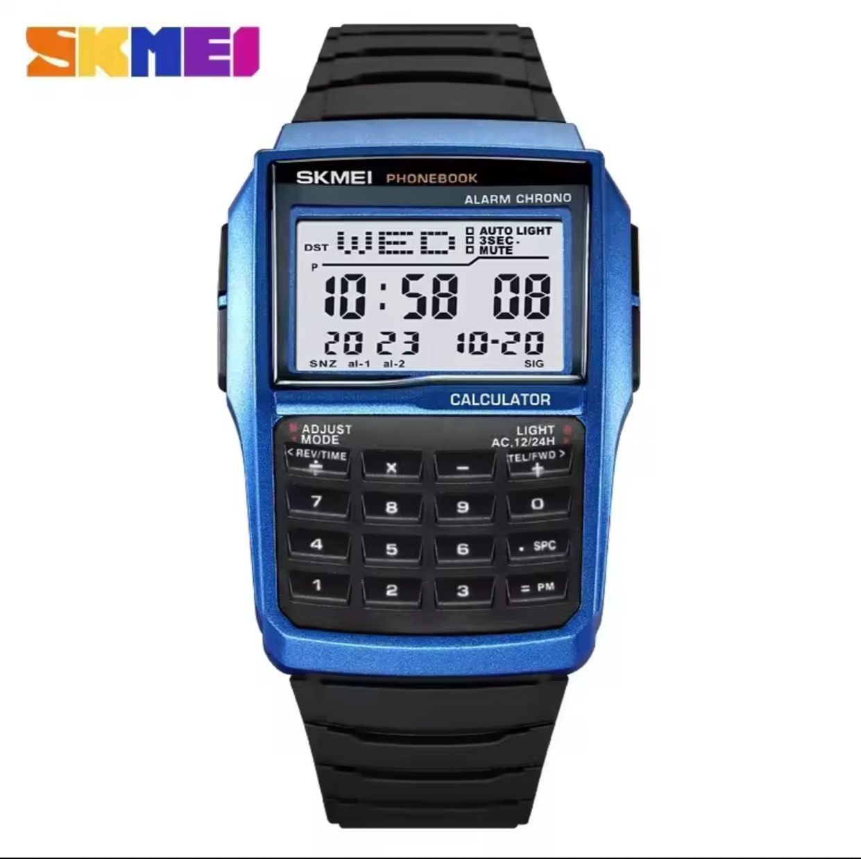 SKMEI Digital Watch #2225 - Calculator Function, Waterproof, Luminous Backlight, Alarm, Stopwatch, Day/Date Display (2 Colors)