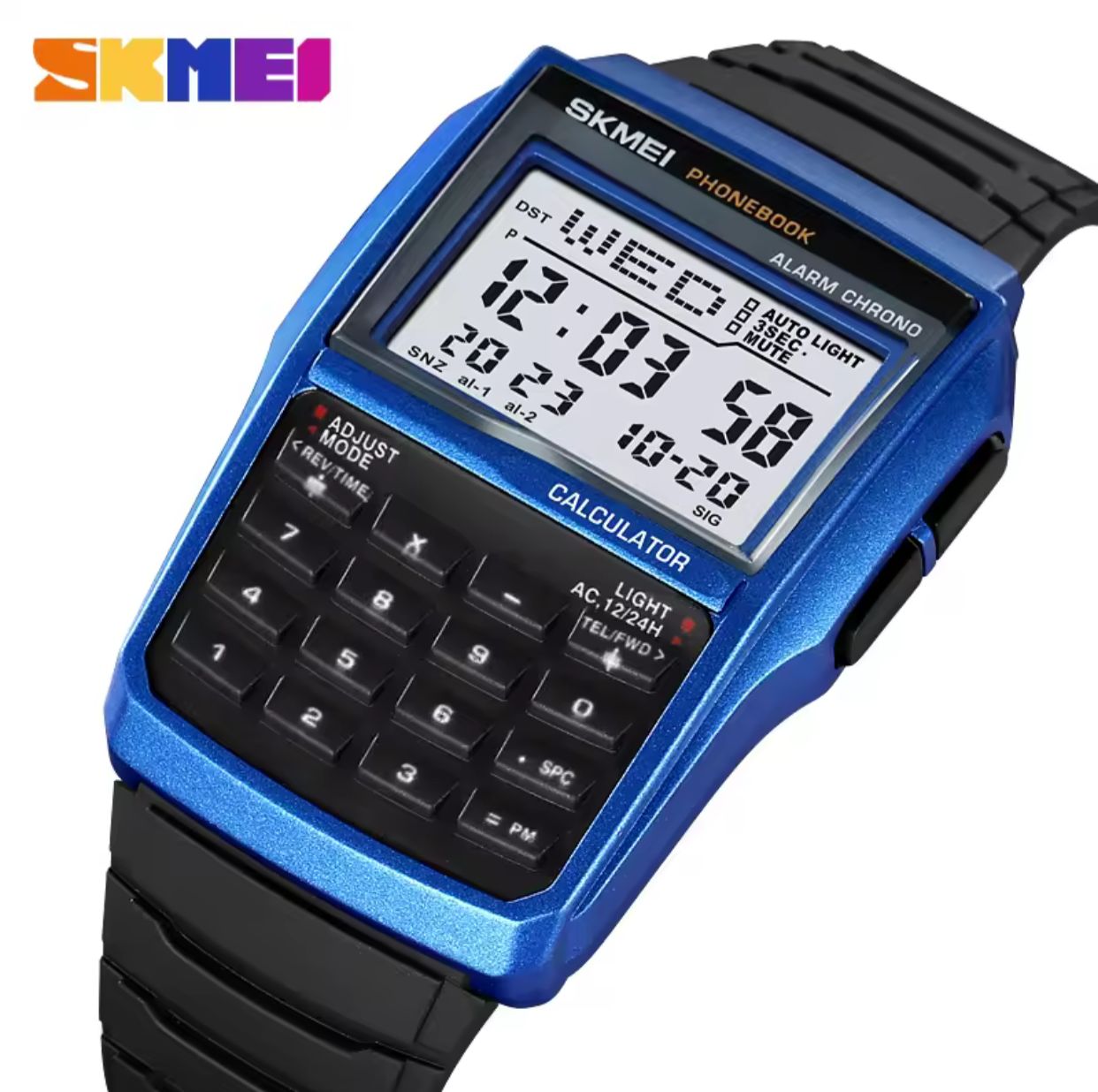 SKMEI Digital Watch #2225 - Calculator Function, Waterproof, Luminous Backlight, Alarm, Stopwatch, Day/Date Display (2 Colors)