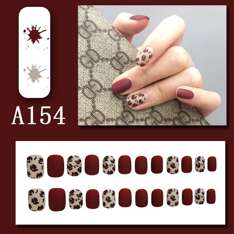 24-Piece Reusable Press-On Nail Kit with Gel Adhesive Strips – Full-Coverage Artificial Nails for Effortless Nail Art