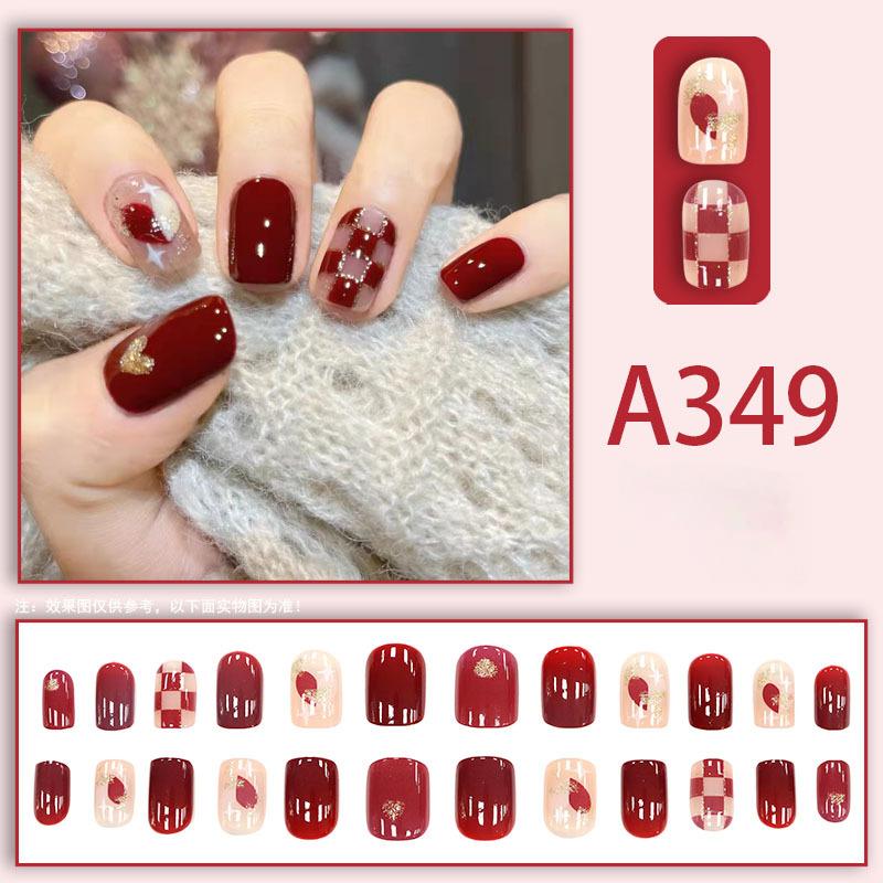 24pc Detachable Love-Heart Press-On Nails | Reusable French Tip Stickers with 3D Bow Accents | Non-Damaging Nail Art Accessories Kit