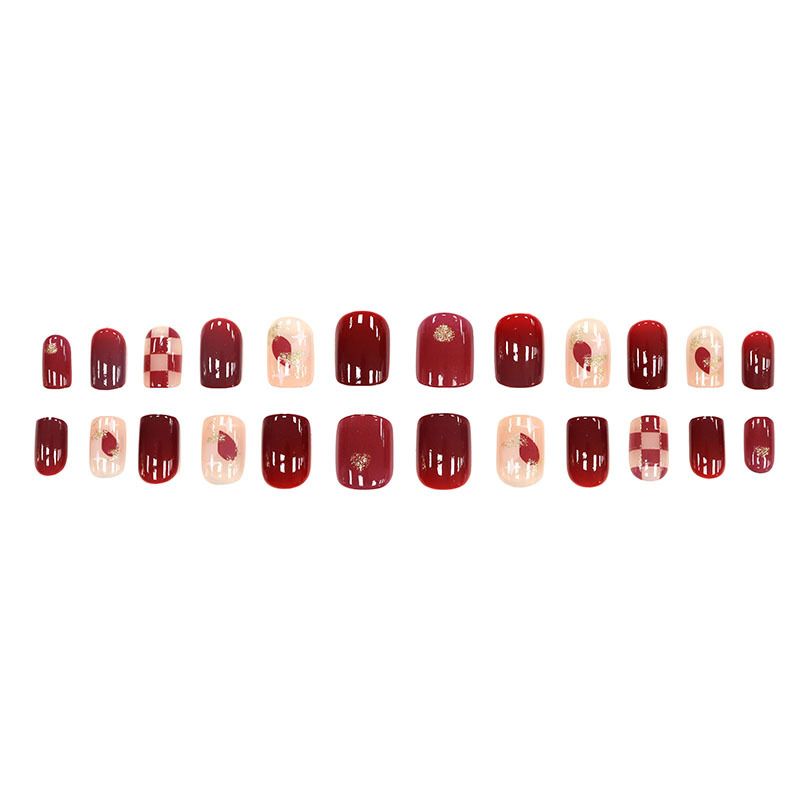 24pc Detachable Love-Heart Press-On Nails | Reusable French Tip Stickers with 3D Bow Accents | Non-Damaging Nail Art Accessories Kit