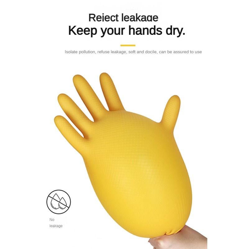 Extra Long Thickened Rubber Cleaning Gloves - Waterproof Kitchen,Dishwashing & Gardening (2 Sizes M/L)